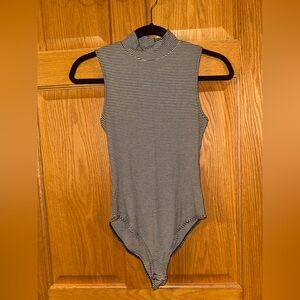 Cape Juby Black/White Striped Bodysuit